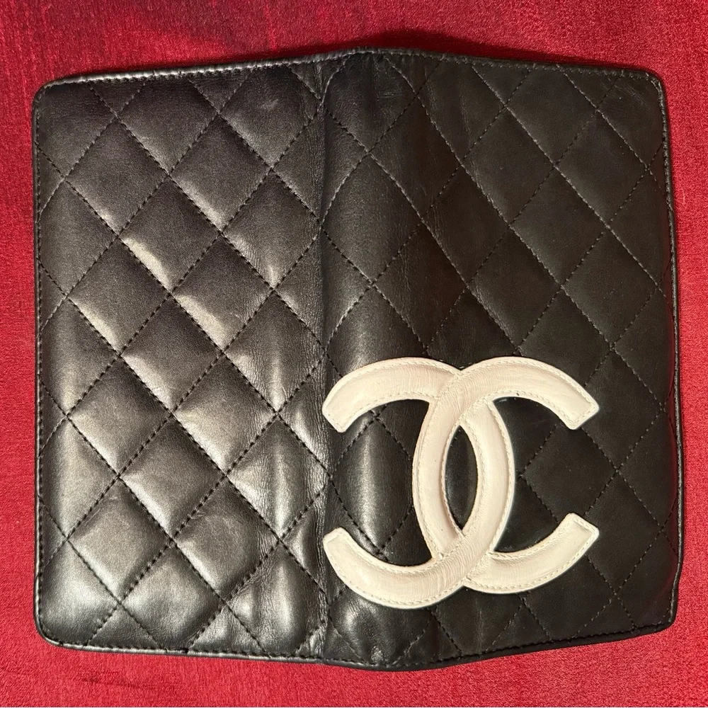 Chanel Cambon Quilted Lambskin Wallet, Black